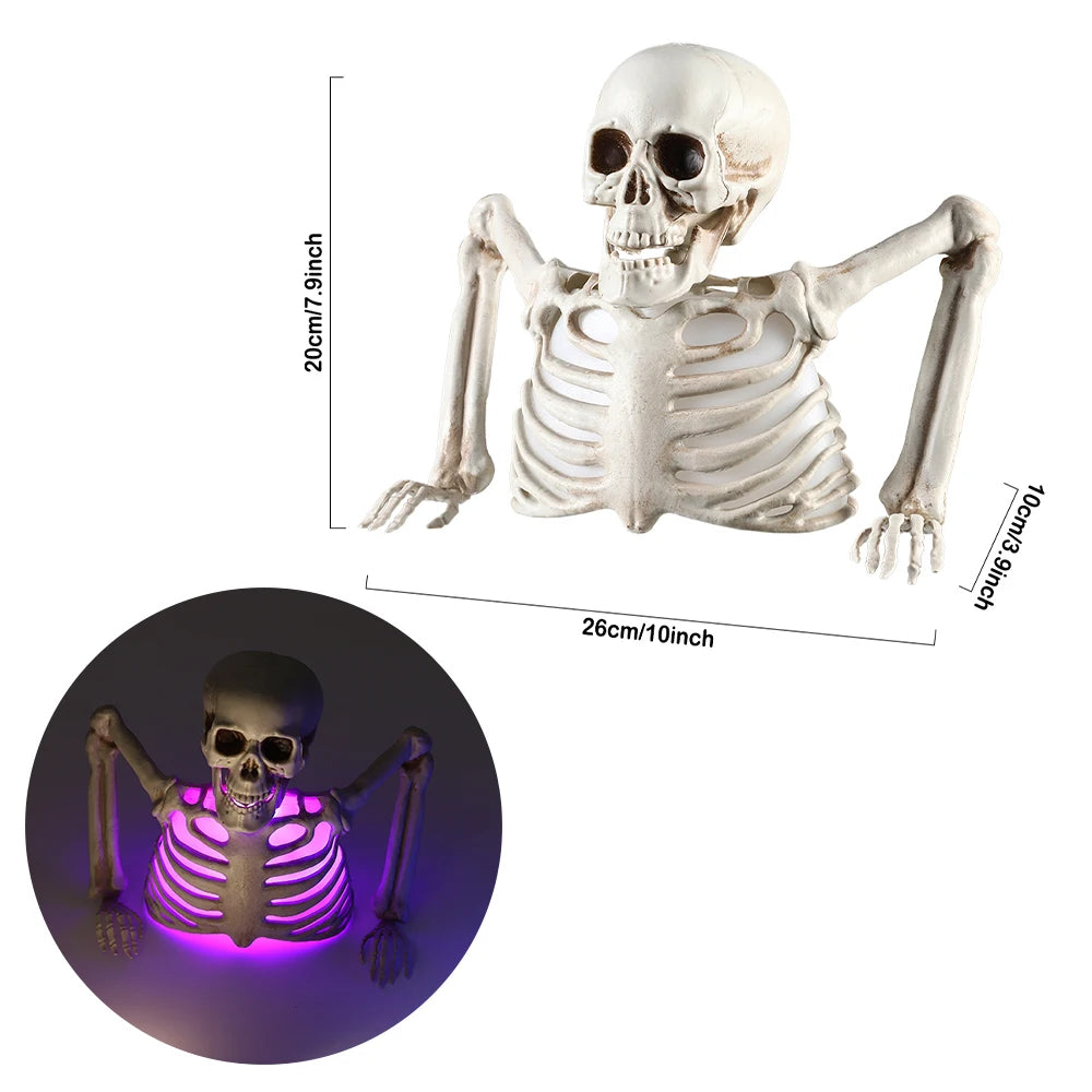 Halloween Decorations Glowing Skull Skeleton Human Head Haunted House Outdoor - product image 7