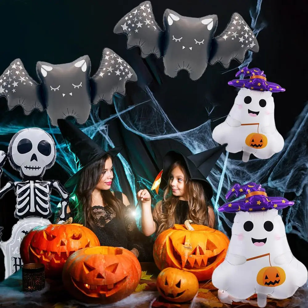 9PCS BOO Halloween Aluminum Foil Balloon Set Halloween Ghost Haunted House Birthday Party Decoration - product image 5