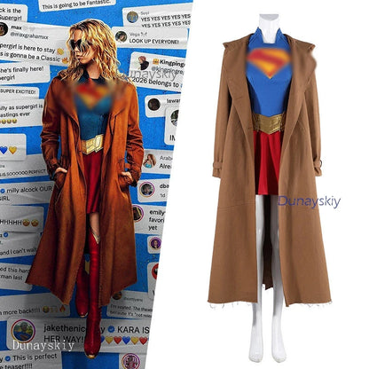 Women's Superhero Cape & Skirt Halloween Costume Set