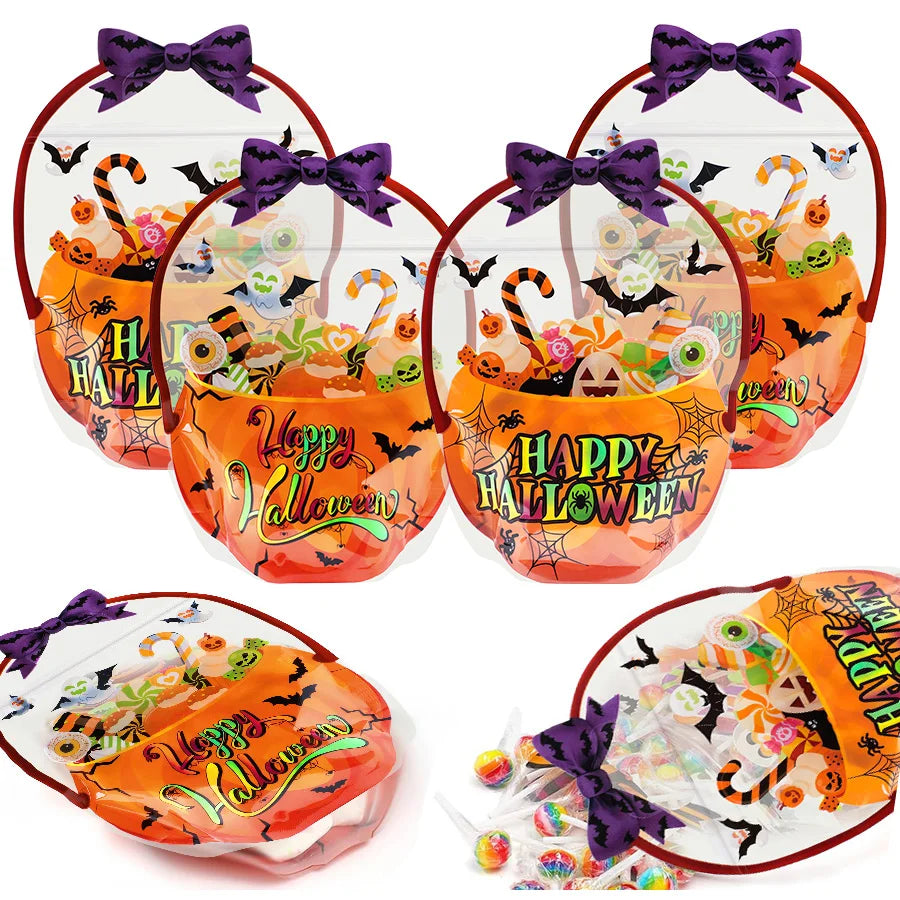 12 24-Pc Cartoon Pumpkin Candy Gift Bags Trick Or Treat Favors Snack - product image 2