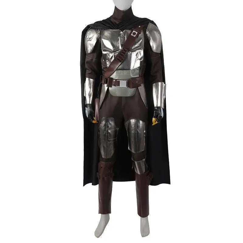 Adult Wars Men's Halloween Costume Padded Jumpsuit Attached Cape and Molded Half Mask - 580 / XXL