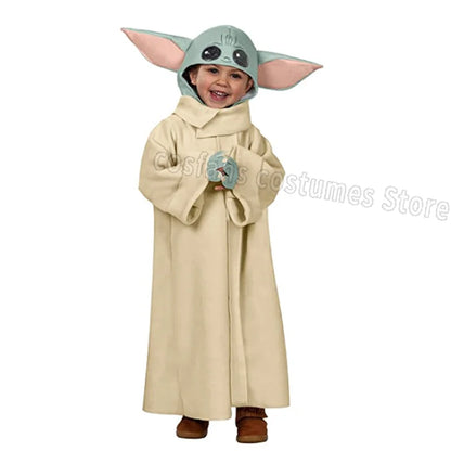 Alien Yuda Baby Hat Costume Halloween Mandalorian Robe Cloak Costume Cute Disguise for - View 6