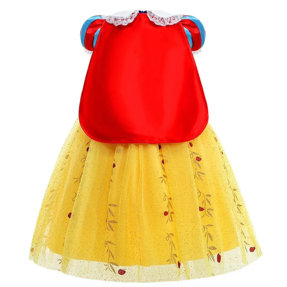 Snow White Girls' Princess Cape Halloween Costume Dress