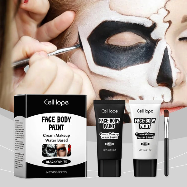 Halloween Makeup Face Body Paint White Black Special Effects Christmas Cosplay Party Supplies Full Coverage - product image 1