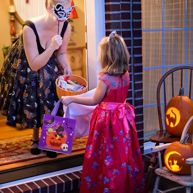 1-60PCS Halloween Candy Gift Bags Halloween Trick or Treat Bags Halloween Tote Bag with Handle Halloween - product image 2