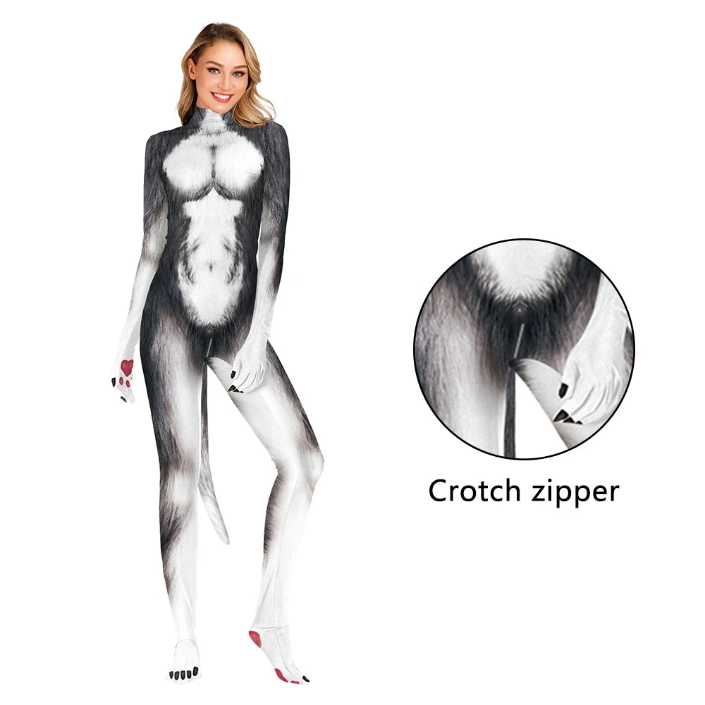 NADANBAO Adult Animal Costume – Dalmatian & Cow Print Catsuit Designs