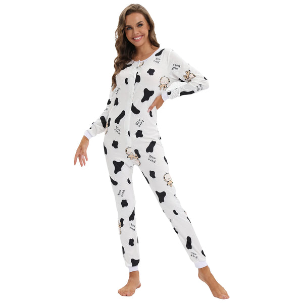 Print Adult Cute Cartoons Onesies Costume For Women Warm Soft Animal Onepieces Pajamas Home Wear Girl Clothes - product image 1