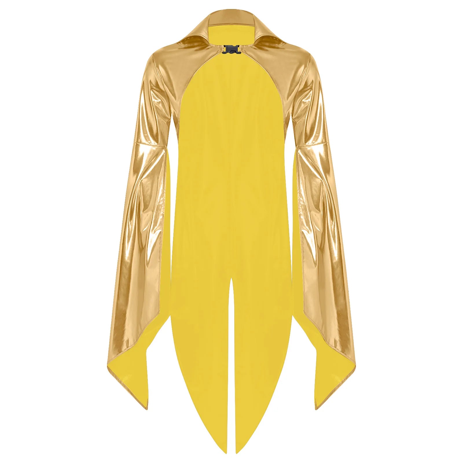 Men's Holographic Glossy Shoulder Armor Tops Fly Sleeve Jacket Tailcoat Costume - alternate view 8
