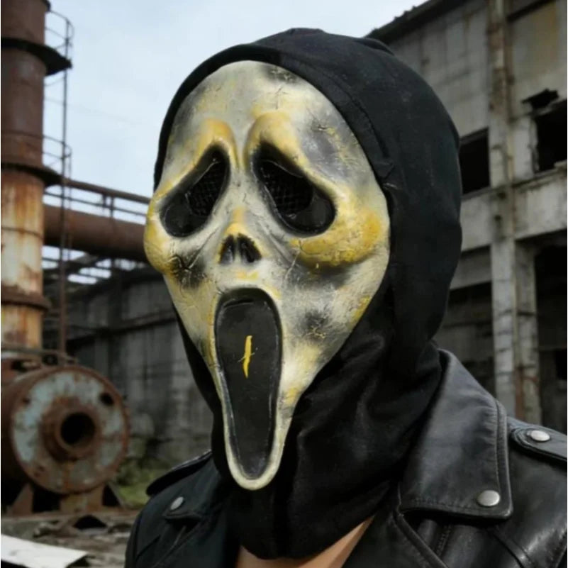 Screaming Skeleton Horror Mask – Latex Halloween Costume