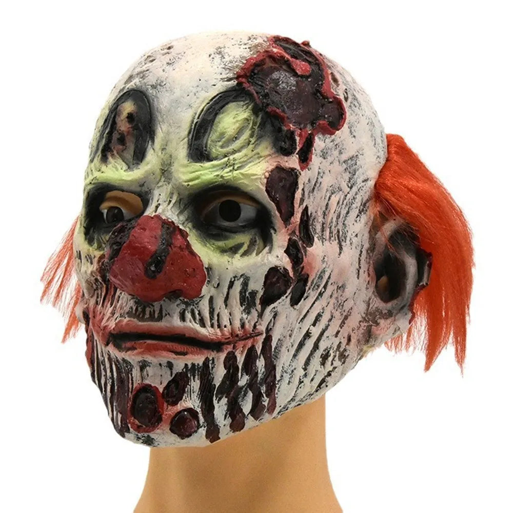 Halloween Scary Evil Clown Mask Horror Face Zombie Costume - View 3