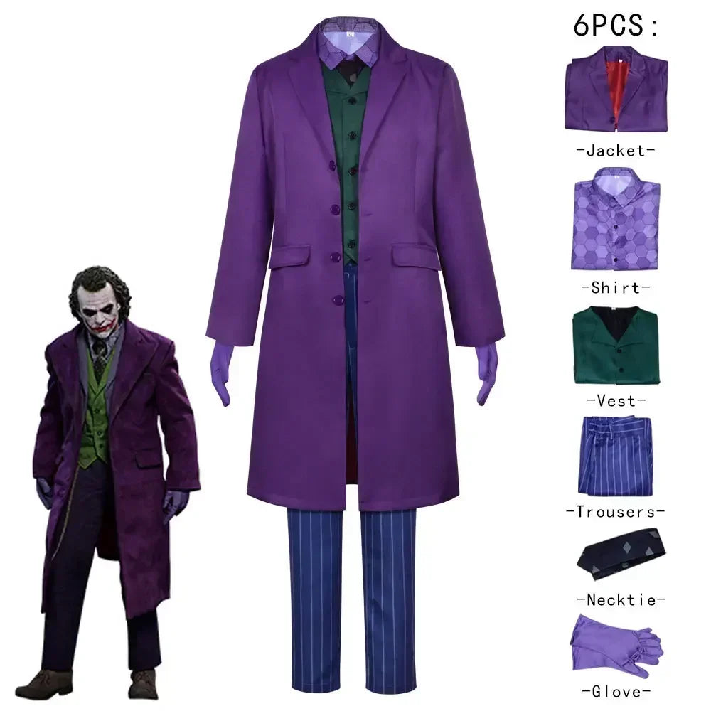 Men's Clown Cosplay Costume Clown full set Coat Shirt Vest Tie Suit Outfits for Male Halloween Costumes Suit - product image 1