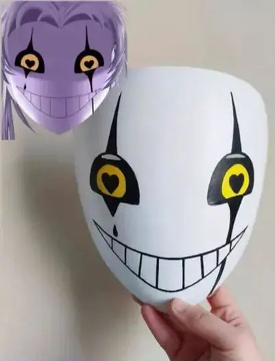 Freak Circus Pierrot Costume Clown Outfit Mask Game Halloween Horror Spooky Men's Roleplay - 3