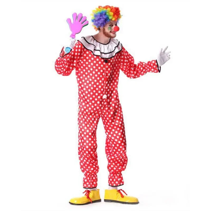 Funny Men Holiday Circus Clown Costumes Cosplay Clothes Performance Wear Masquerade halloween costume Birthday - product image 4