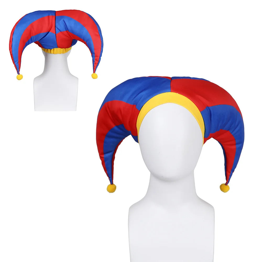 Pomni Costume the Amazing Digital Circus Adult Short Sleeve Color Block Clown Romper - View 5