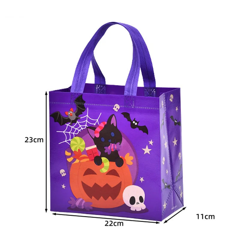 1-60PCS Halloween Candy Gift Bags Halloween Trick or Treat Bags Halloween Tote Bag with Handle Halloween - product image 6