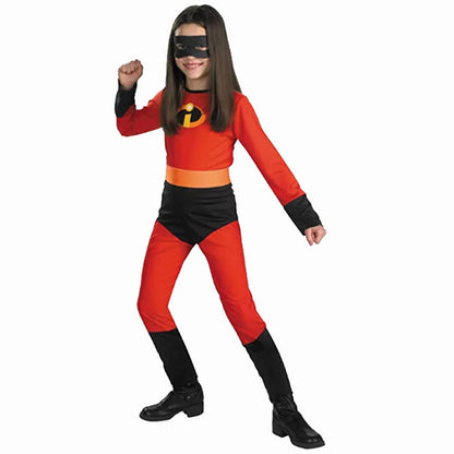 Kids' Superhero Anime Incredible Mr Red Jumpsuit Costume - alternate view 5