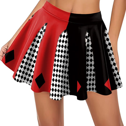 Movie Clown Harry Q Outfit Red Black Crop Top Costume - alternate view 6
