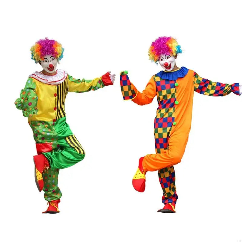 31BF Deluxe Costume Clown Movie Adult Costumes Creepy Clown Men's Halloween Costume Cloth - Patch clown