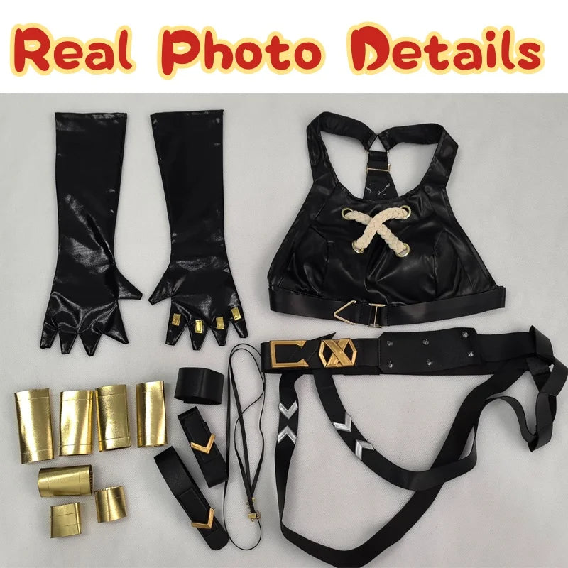 Jinx-Inspired Arcane-Style Cosplay Costume & Wig Options - Costume and Wig S