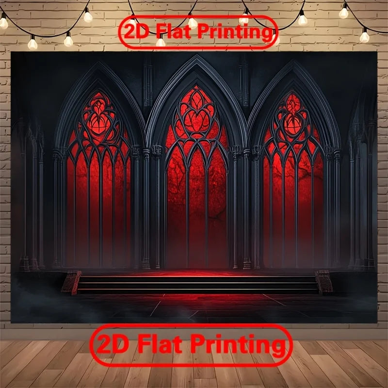 2D Halloween 1 piece, Gothic vampire castle, party and event, with floral - product image 4