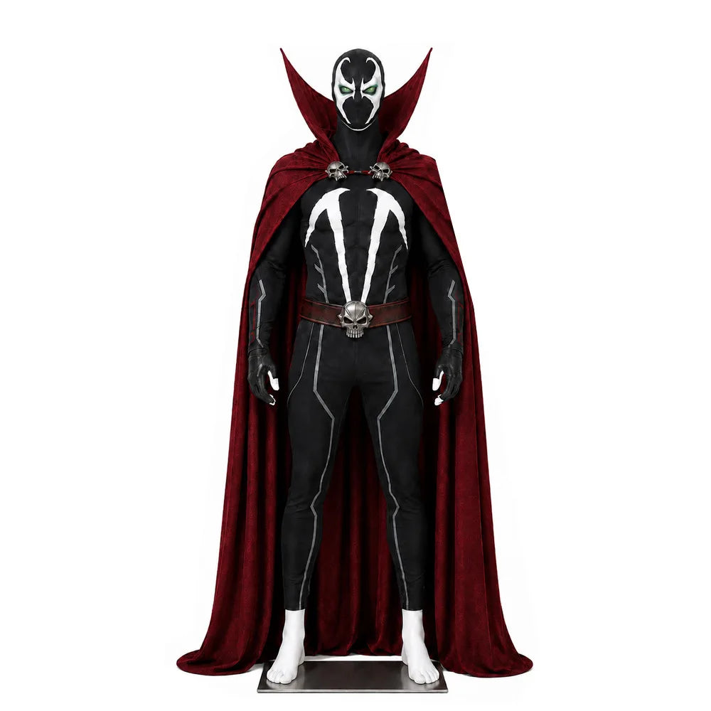 Spawn Full Set Costume Superhero Battle Suit with Cape for Halloween Men Outfit - Costume / L