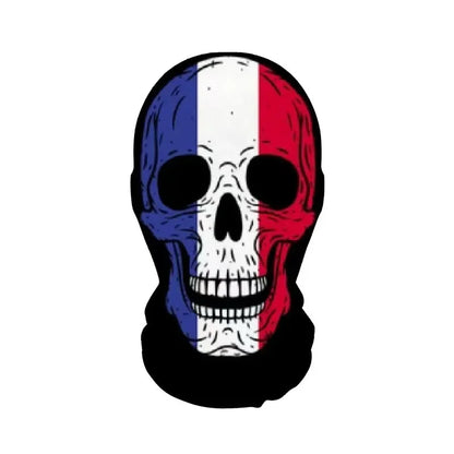 Halloween Skeleton Mask Elastic Mesh Hood Scary Costume Prop Breathable Face Cover Hood - 09