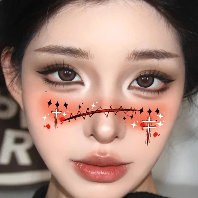 10pcs Halloween Vampire Bat Fake Freckles Temporary Tattoo Stickers For Child WomanHot Stamping Freckles - product image 4