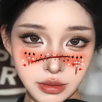 10pcs Halloween Vampire Bat Fake Freckles Temporary Tattoo Stickers For Child WomanHot Stamping Freckles - product image 4