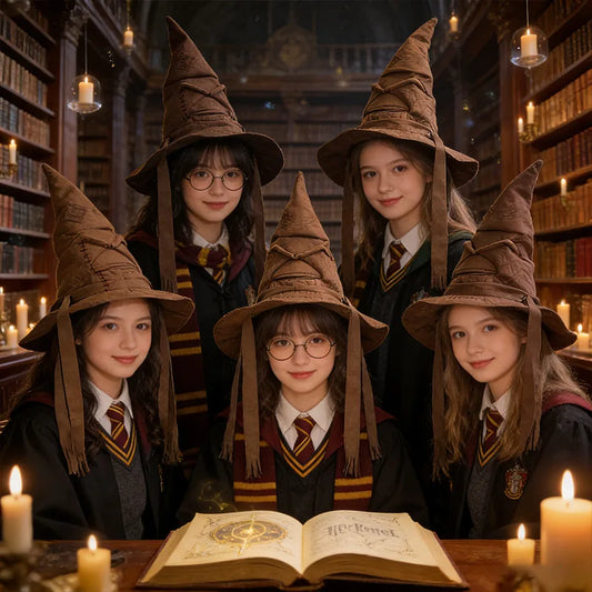 Vintage Halloween Witch Hat Magic Academy Tree Hat Costume Accessories for Halloween - MULTI