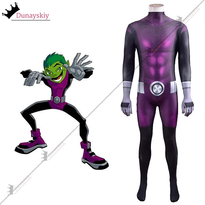 Adults/Kids Teen Titans Beast Comic Logan Boys' Cosplay Jumpsuit - view 2