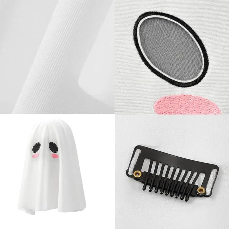 Ghostly Hooded Halloween Costume Accessory with 42cm Flowing Design and Breathable - View 2