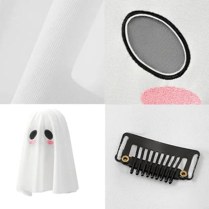 Ghostly Hooded Halloween Costume Accessory with 42cm Flowing Design and Breathable - View 2