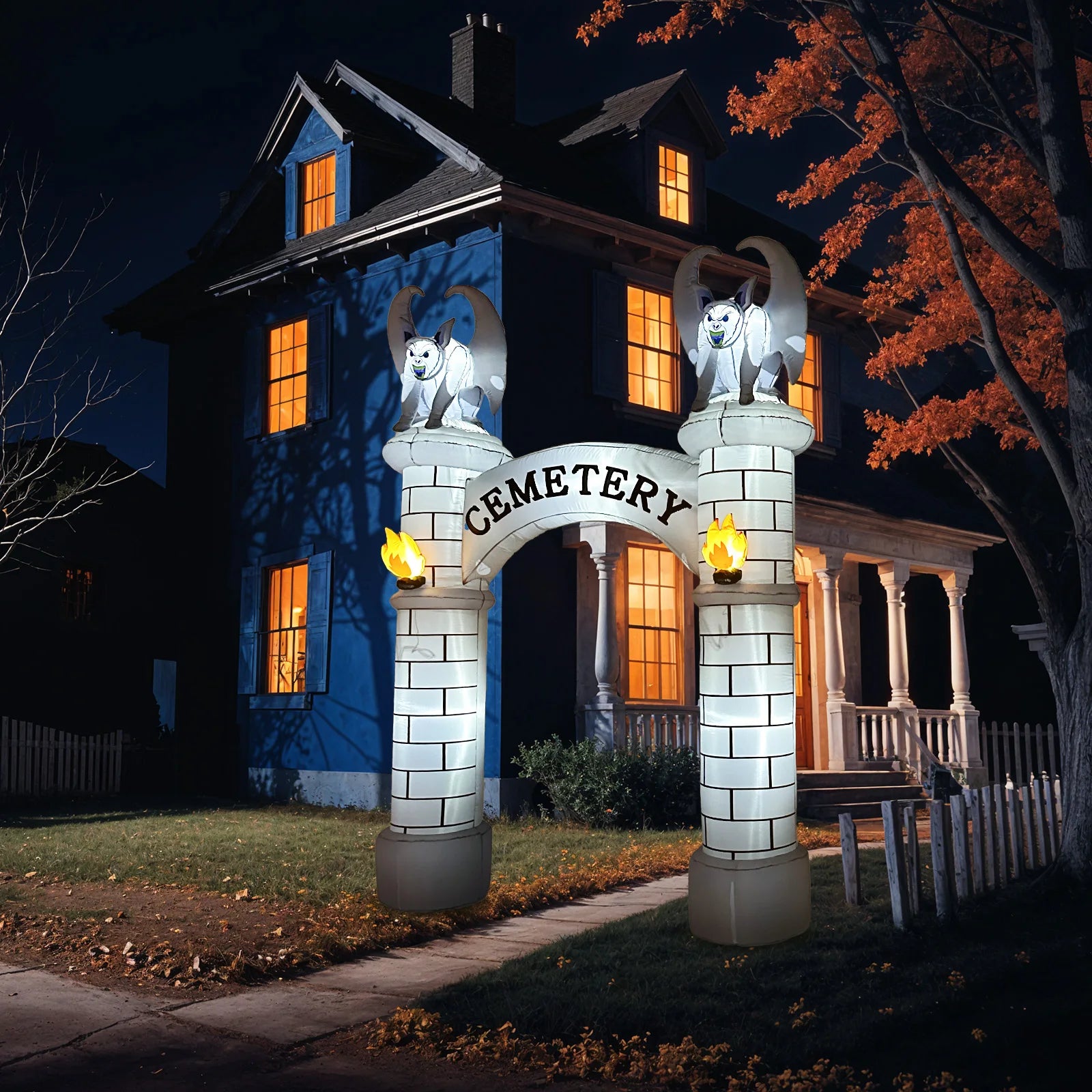 10FT Halloween Inflatables Outdoor Decorations, Halloween Inflatable Archway Blow Up Yard Decorations, Outdoor Lawn Decor
