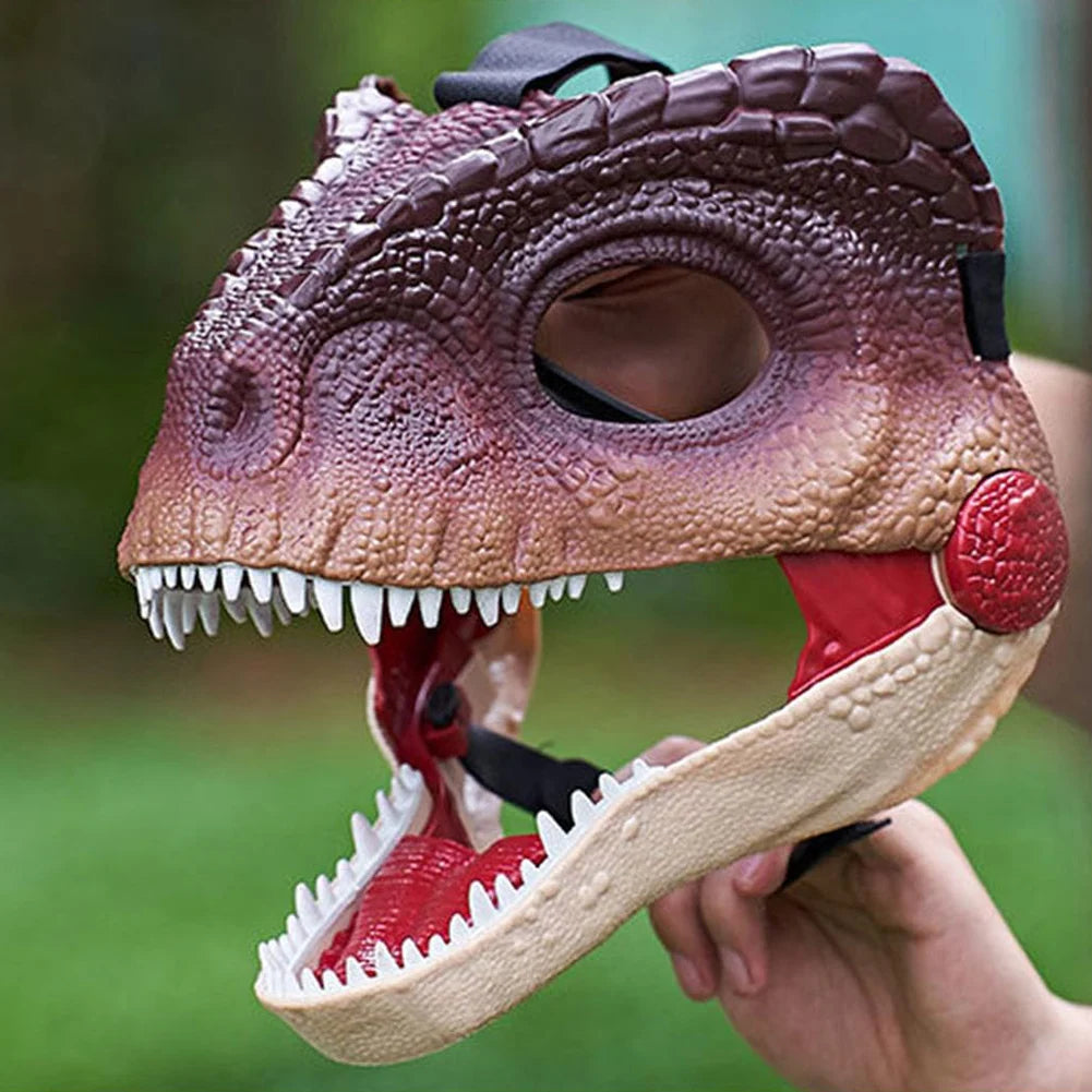 Halloween Moving Jaw Dino Mask with Dinosaur Scream 3D Dinosaur Claws Lifelike Dinosaur Mask Headwear for - product image 2