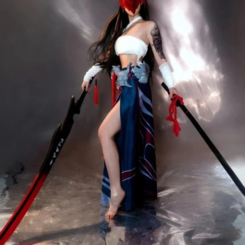 Yone Costume Game LoL the Unforgotten Yone Sexy Dress Uniform Halloween Outfits for Male - only costume men / L