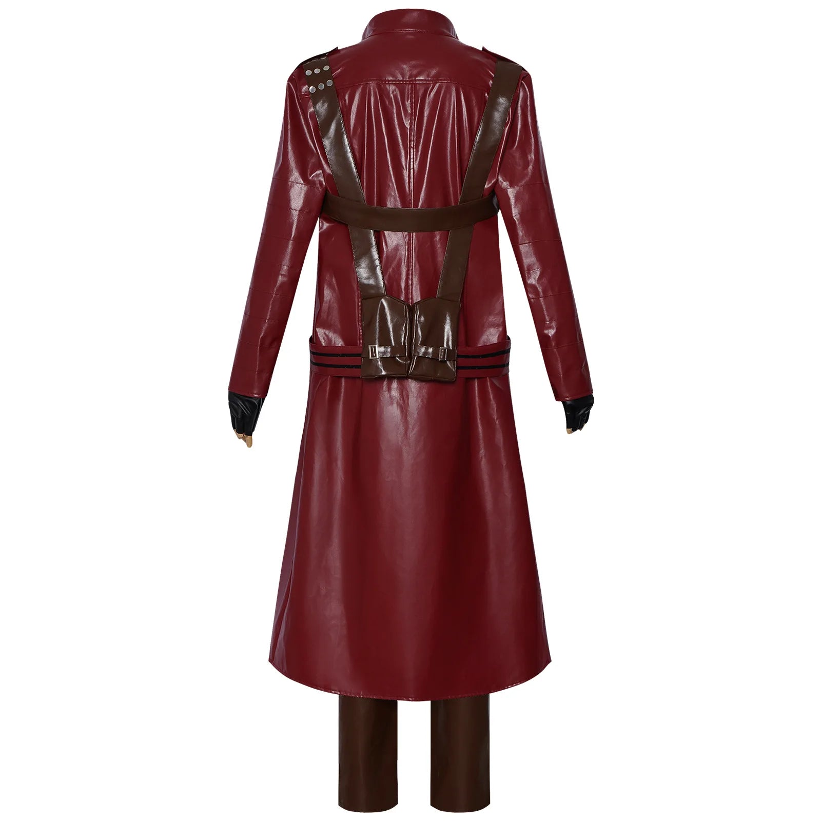 Dante Costume Devil Costume May Cry 3Red Leather Trench Coat Halloween Outfit for Men - suit / M