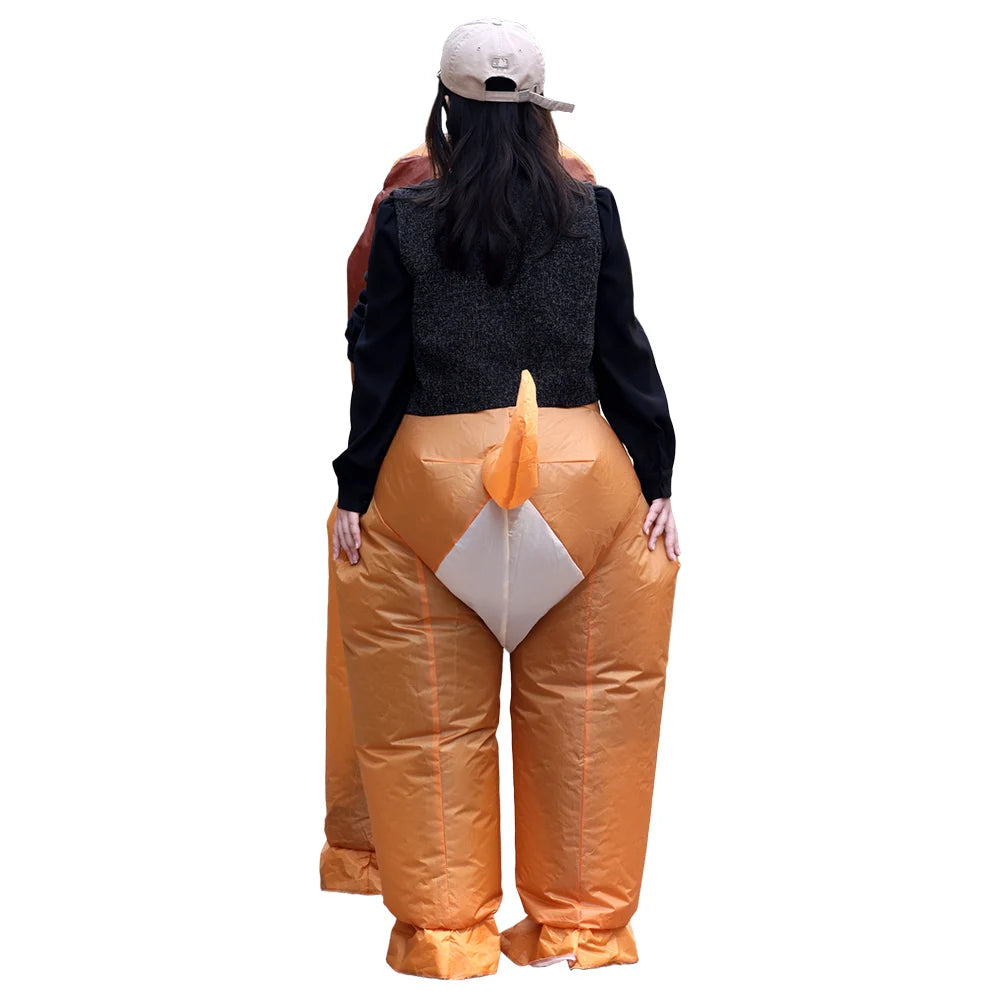Adult Two-Person Inflatable Dog Costume – Funny Halloween Party Outfit