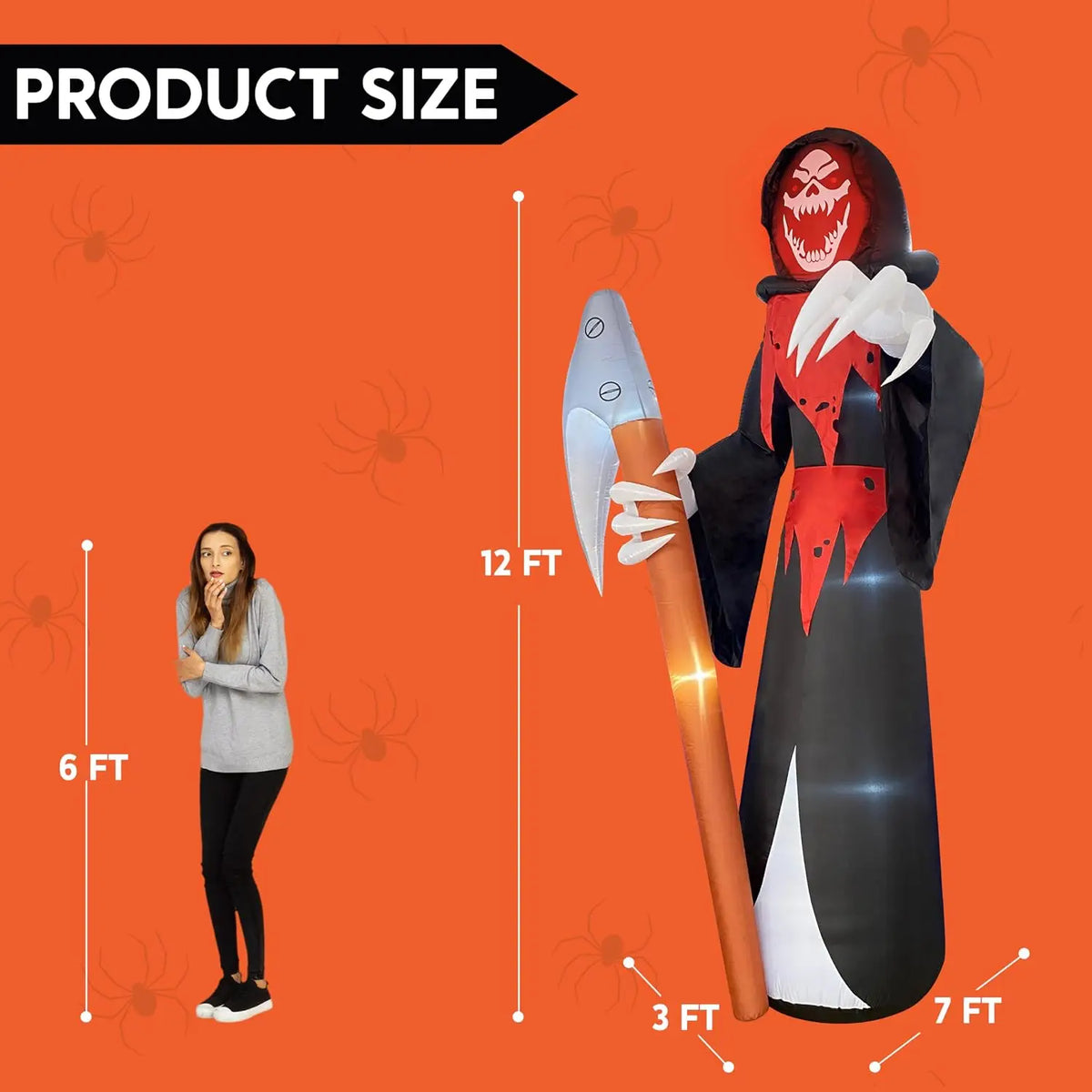 Grim Reaper Halloween Decoration - Inflatable LED - product image 4