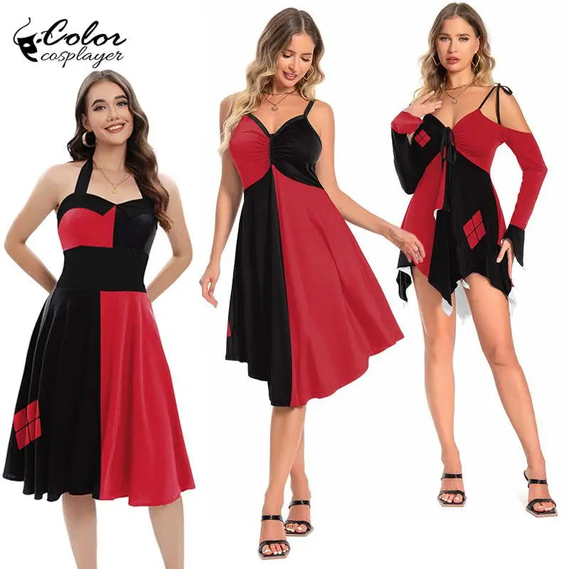 Color Cosplayer Clown Jumpsuit Hero Costume Halloween Dress Suit Leggings Sleeve Bodysuit - jumpsuit05 / XXL