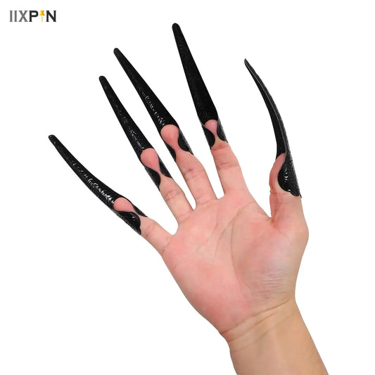 1 Pair Women Witch Long Nails Cat Vampire Demon Claw Gloves Costume Accessories for Halloween Party Mardi - product image 1