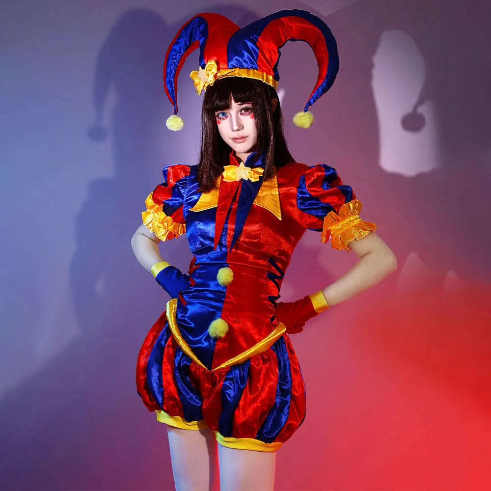 Cartoon Amazing Ragatha Digital Circus Costume for Girls Dress Halloween Pamny Jumpsuits - set / XL