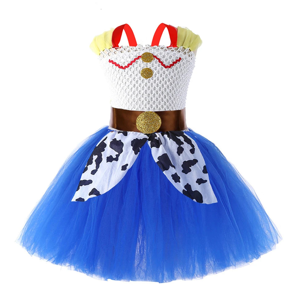 Girls' Toy Story-Inspired Tutu Dresses – Jessie, Woody, Buzz & Forky