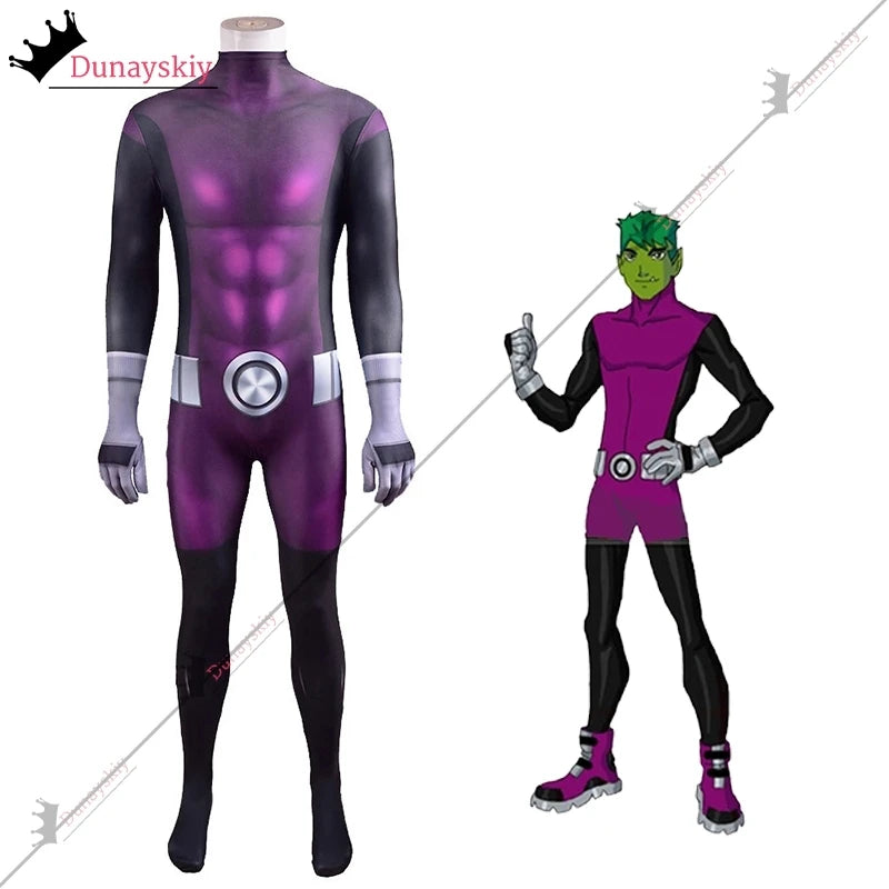Adults/Kids Teen Titans Beast Comic Logan Boys' Cosplay Jumpsuit - view 7