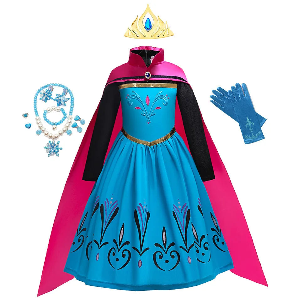 Girls Ice Queen-Inspired Halloween Costume Dress