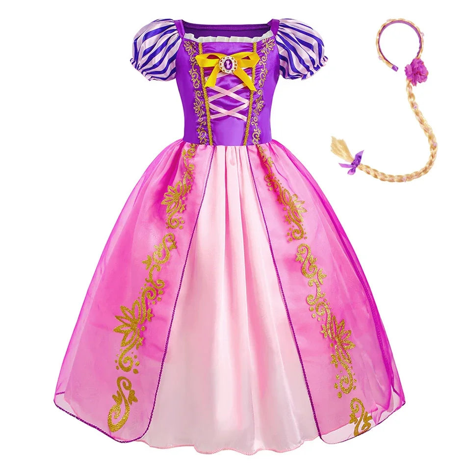 Girls Rapunzel-Inspired Princess Halloween Costume Dress