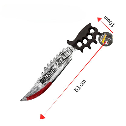 Halloween Realistic Machete Electric Saw Plastic Chainsaw Machete with Blood - product image 7