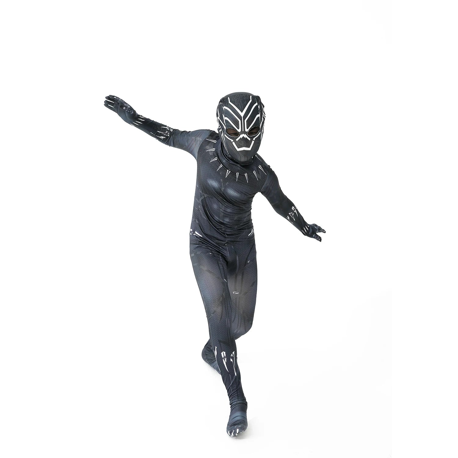 Anime Superhero Black Feline Hero Men Adult Jumpsuits Panther Cosplay Halloween Costume Bodysuits
