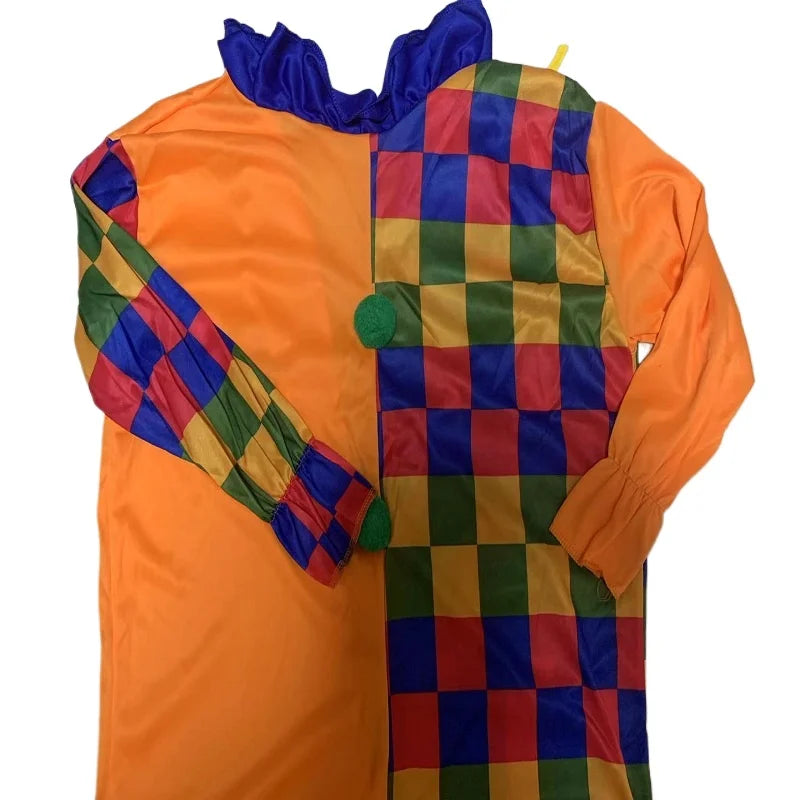 Kids Clown Costume Hat Kids Halloween Kindergarten Magic Game Show Jumpsuits Baby Prom - Wig / S