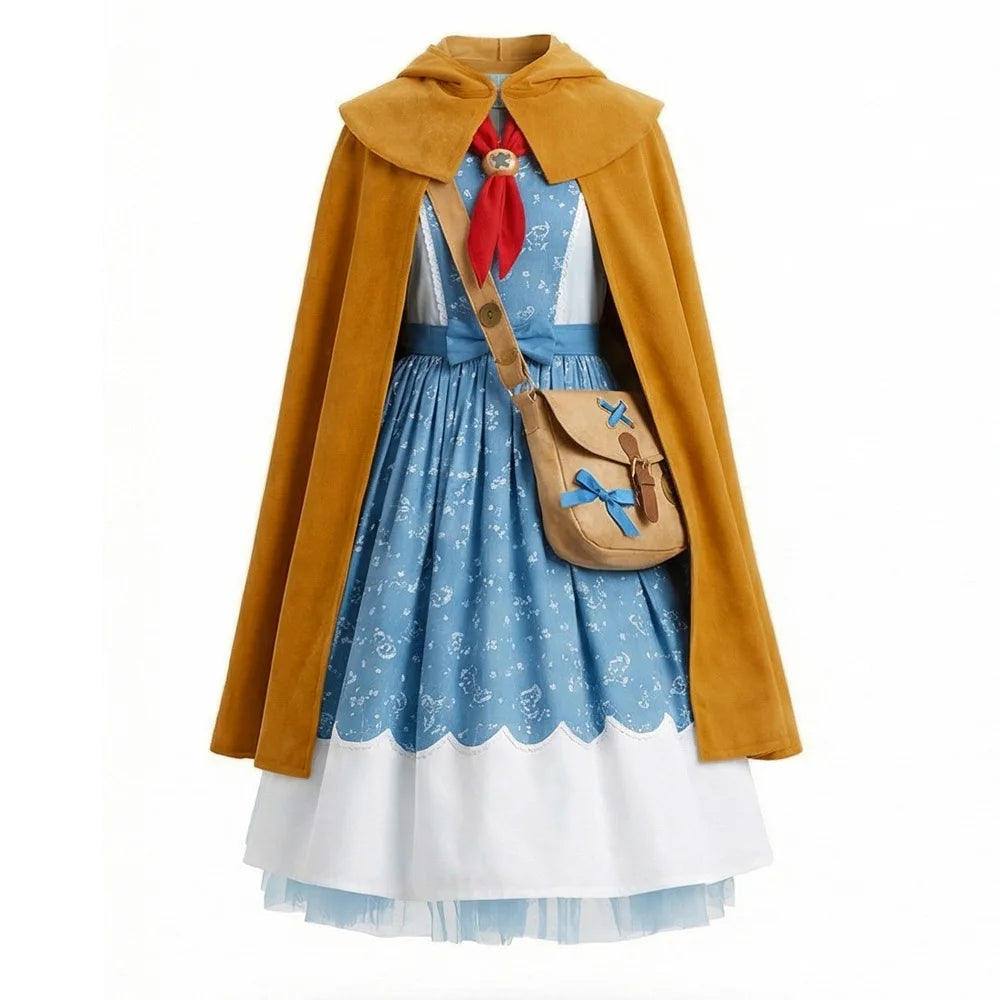 Kids' Holly Wheeler-Inspired Stranger Things Costume – Dress, Cloak & Bag Options