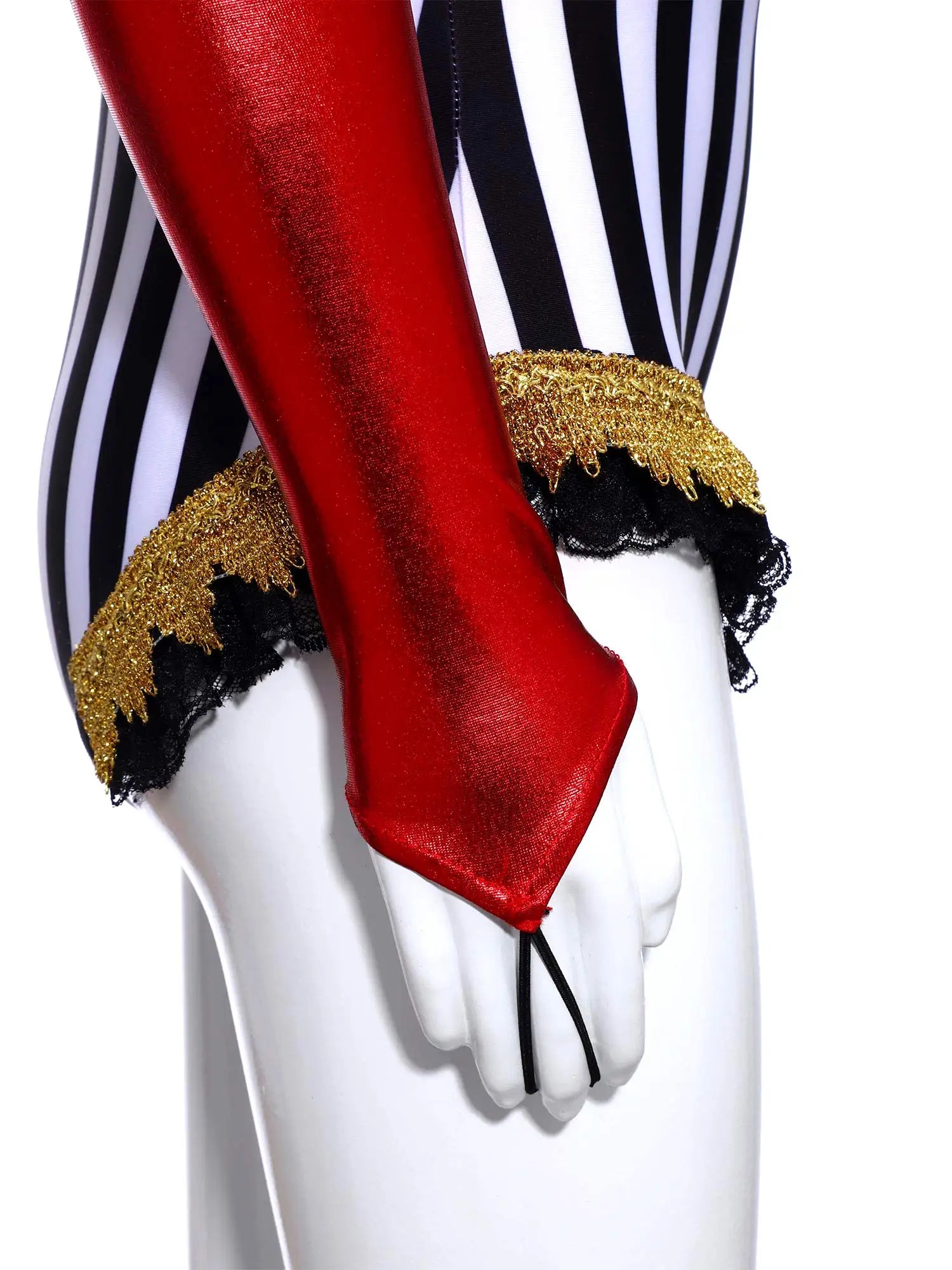 Girls Halloween Circus Ringmaster Clown Costume Sleeveless Sequin Mesh Dance Leotard with - Red / 14